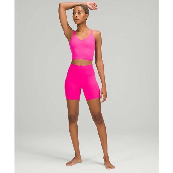 Lululemon Align High-Rise Short 6″ Nulu Hot Pink Size 10 Sonic Pink - Picture 1 of 10